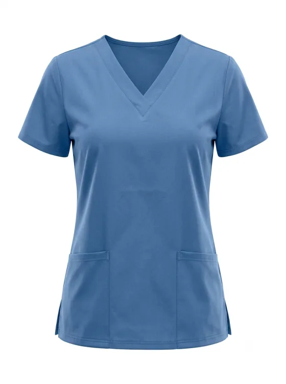 Ladies Scrub Shirt – Blue