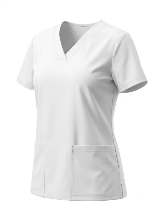 Ladies Scrub Shirt – White