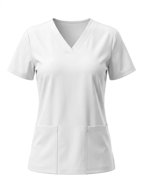 Ladies Scrub Shirt – White