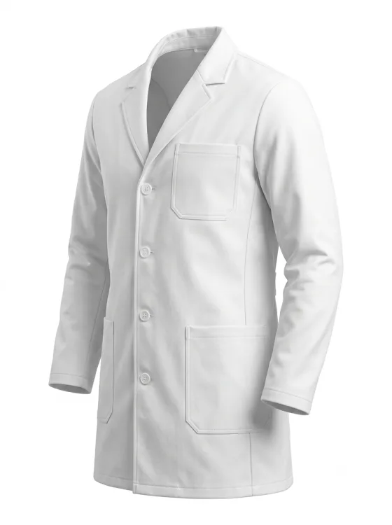 Gents Coat – 100% Cotton White