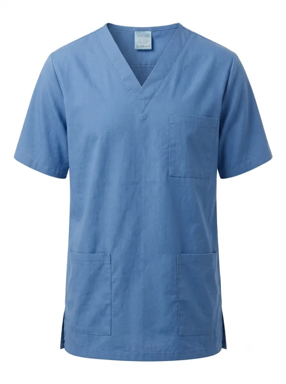Gents Scrub Shirt – Poly/Cotton Blue