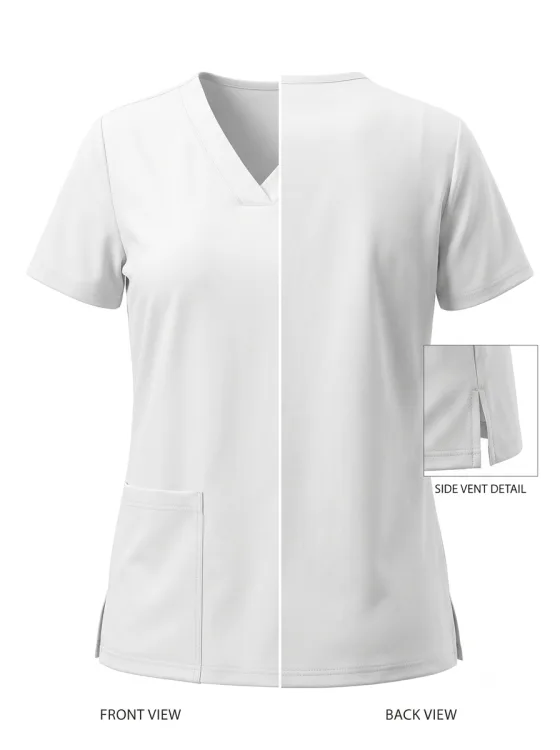 Ladies Scrub Shirt – White